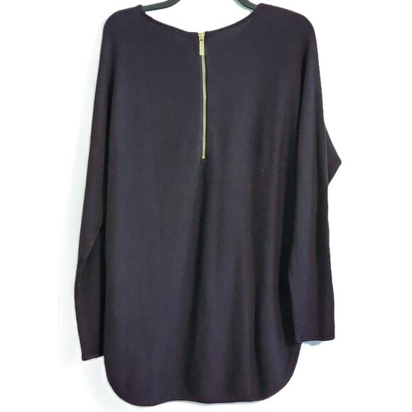 SWEATER-Michael Kors-Black-Long Length-Zipper-Long Sleeves-Size Large - Picture 2 of 13